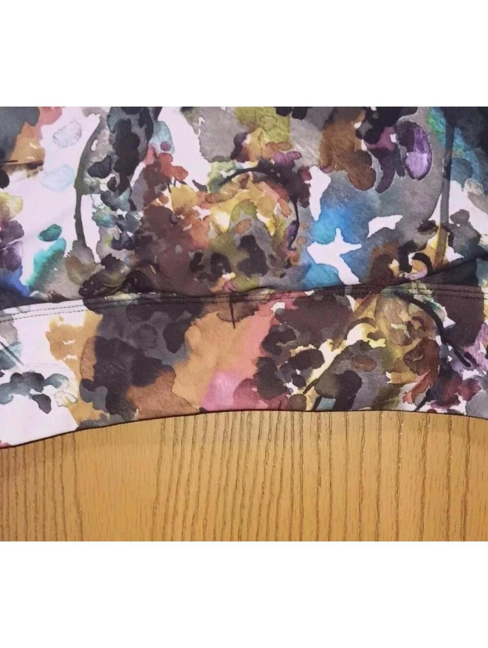 RBX Exercise Cropped Top Wireless Bra Womens Size Large Multicolor Painting... - Picture 4 of 7